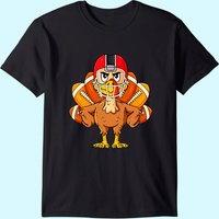 T-shirt Joueur de Football Dinde de Thanksgiving pour Hommes — T-shirts pour hommes