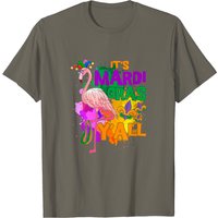 T-shirt Flamant Rose Mardi Gras pour Hommes - Noir