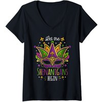 T-shirt pour hommes Mardi Gras Costume Let The Shenanigans Begin Mask