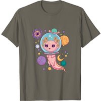 T-shirt Space Axolotl Kawaii Pastel Goth Anime pour hommes