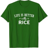 T-Shirt Pour Hommes Life Is Better With Rice — T-shirts pour hommes