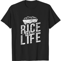T-Shirt pour Hommes Filipino Rice Is Life en Noir — T-shirts pour hommes