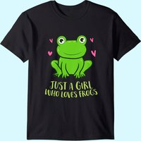 Juste une fille qui aime les grenouilles T-shirt pour hommes en noir — T-shirts pour hommes