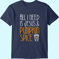 Jesus And Pumpkin Spice T Shirt for Men — Mens T Shirts