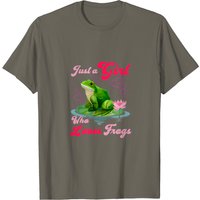 Juste une fille qui aime les grenouilles T-shirt pour hommes — T-shirts pour hommes