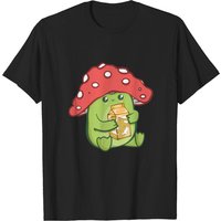 T-shirt homme Grenouille avec chapeau de champignon esthétique cottagecore