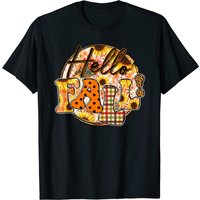 Hello Fall Sunflower Leaves Thanksgiving T-Shirt for Men — Mens T Shirts