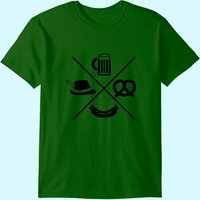 T-Shirt Oktoberfest Beer Wurst Pretzel pour hommes