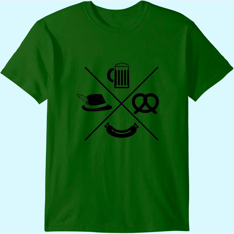 T-Shirt Oktoberfest Beer Wurst Pretzel pour hommes — T-shirts pour hommes