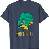 Vegetable Pun Dad Joke Brocco-Lee Broccoli T-Shirt for Men — Mens T Shirts