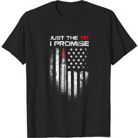 T-Shirt Just The Tip I Promise pour hommes en noir — T-shirts pour hommes
