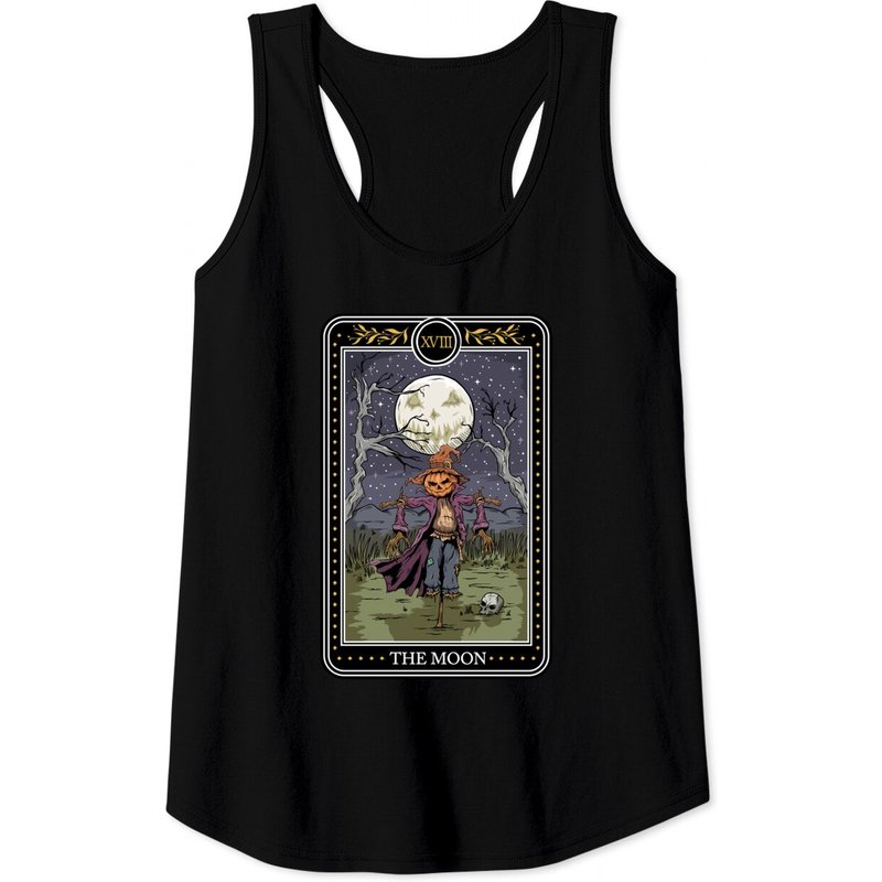 Débardeur Halloween Épouvantails Carte de Tarot La Lune pour Hommes — T-shirts pour hommes