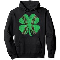 St Patricks Day Shamrock Baseball Kids Pullover Hoodie