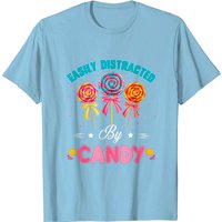 Easily Distracted By Candy Sweet T-Shirt for Men