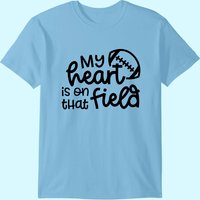 T-shirt pour hommes My Heart Is On That Field Football Sports Mom — T-shirts pour hommes