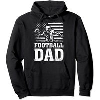 Football Dad American Flag Pullover Hoodie — Mens Hoodies