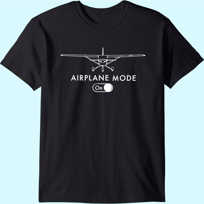 Pilot C172 Airplane Mode T-Shirt for Men — Mens T Shirts