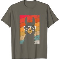 Llama Vintage Alpaca 80s Style T-Shirt for Men