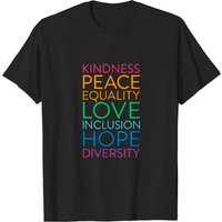 Peace Love Inclusion Equality Diversity Human Rights T-Shirt for Men — Mens T Shirts