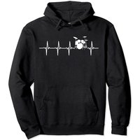 Drummer Heartbeat Hoodie for Drummers and Percussionists