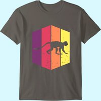 T-shirt Vintage Monkey pour hommes - Noir — T-shirts pour hommes