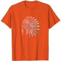 T-shirt pour hommes avec plumes de coiffe amérindienne