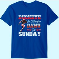 Buckeye On Saturday Dawg On Sunday Men's T-Shirt — Mens T Shirts