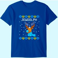 T-shirt Juif Juiflaid de Noël - Renne Menorah pour Hommes — T-shirts pour hommes