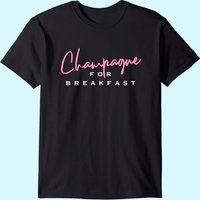 T-shirt pour hommes Champagne au petit déjeuner