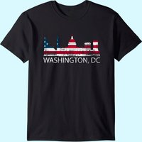 T-Shirt Drapeau des États-Unis Capitol Hill de Washington DC pour hommes — T-shirts pour hommes