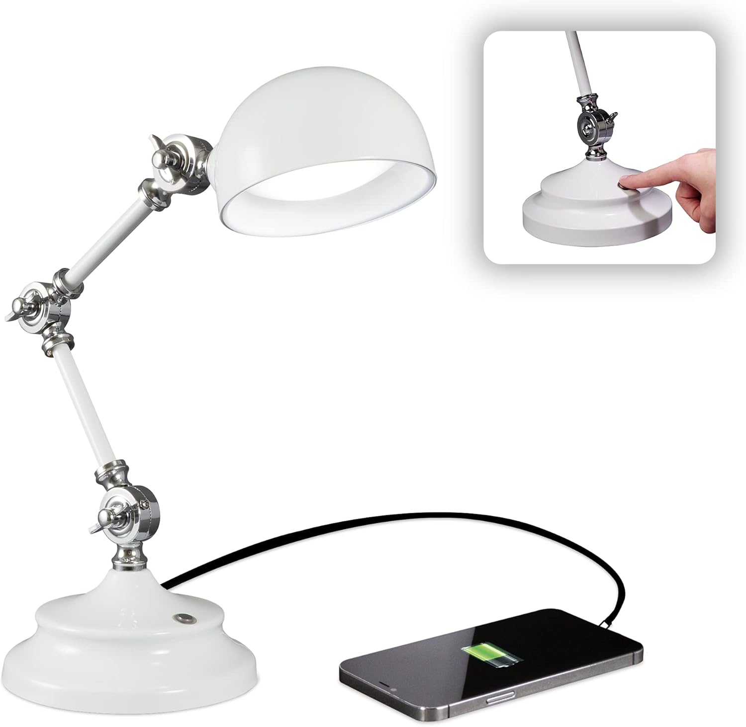 Lampe de Bureau LED OttLite Prevention Pharmacy avec Charge USB — Lampe de bureau menée