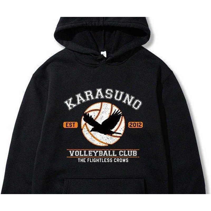 Haikyuu Karasuno Voleyball Club Hoodie — Sweats à capuche pour hommes