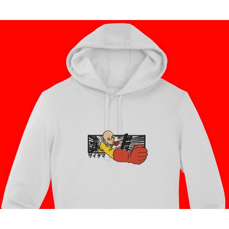 Anime Embroidered Hoodie — Sweats à capuche pour hommes