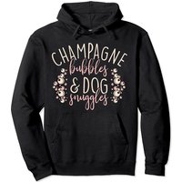 Drinking Gifts Champagne Bubbles And Dog Snuggles Pullover Hoodie — Sweats à capuche pour hommes