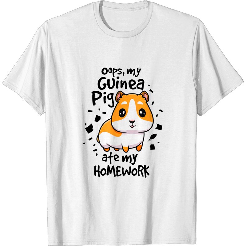 T-shirt Mon cochon d'Inde a mangé mes devoirs pour hommes — T-shirts pour hommes
