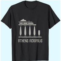 T-Shirt Minimaliste Athènes Acropole Vacances Grèce Ancienne pour Hommes