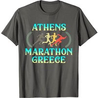 Athens Marathon Greece Running Training Acropolis T-Shirt for Men — Mens T Shirts