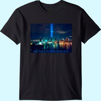 T-Shirt One World Trade Center Lumières de Manhattan 11 septembre — T-shirts pour hommes