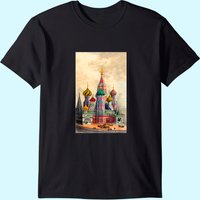 T-Shirt Illustration de la Cathédrale Saint-Basile de Moscou Époque Victorienne