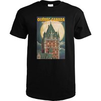 T-Shirt pour hommes Chateau Frontenac en noir — T-shirts pour hommes