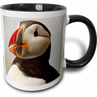 Mug Bicolore Atlantic Puffins Machias Seal Island Noir/Blanc — Tasses et gobelets