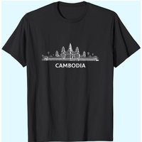 Angkor Wat Cambodian T Shirt for Men in Black — Mens T Shirts
