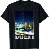 T-shirt Dubai Cityscape de Nuit Burj Khalifa pour hommes — T-shirts pour hommes