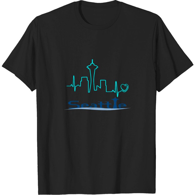 T-Shirt Seattle Space Needle pour hommes — T-shirts pour hommes