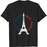 T-shirt Tour Eiffel France Drapeau Français pour Hommes