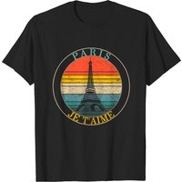 T-shirt pour hommes Paris Je T'aime Tour Eiffel