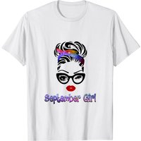T-shirt d'anniversaire pour hommes September Girl avec design de visage qui fait un clin d'œil — T-shirts pour hommes