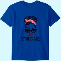 T-shirt pour hommes avec visage de fille d'octobre et clin d'œil — T-shirts pour hommes