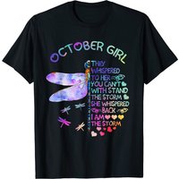 They Whispered To Her T-Shirt Dragonfly for Men in Black