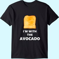 T-Shirt d'Halloween Je Suis Avec le Toast à l'Avocat pour Hommes — T-shirts pour hommes